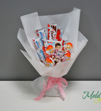 Sweet bouquet of Kinder chocolates-2 (made to order, 1 day) photo 394x433